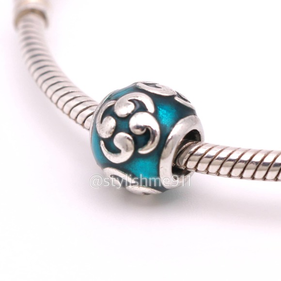 Authentic PANDORA Turquoise Comma Charm - 790491EN08 - Picture 2 of 9